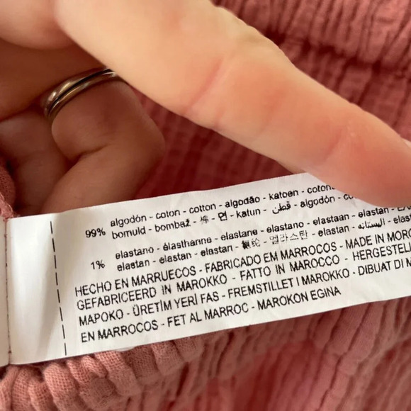 Zara Gauze Cotton Blend Sleeveless Jumpsuit Dusty  Rose Pink Size Small - Picture 10 of 10